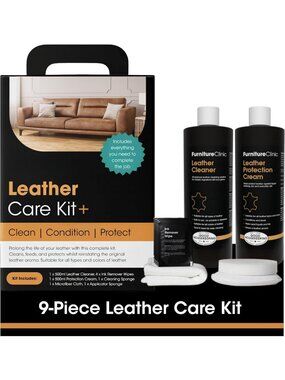 Leather Care Kit for Cleaning & Protection - Large Size, Furniture & Upholstery